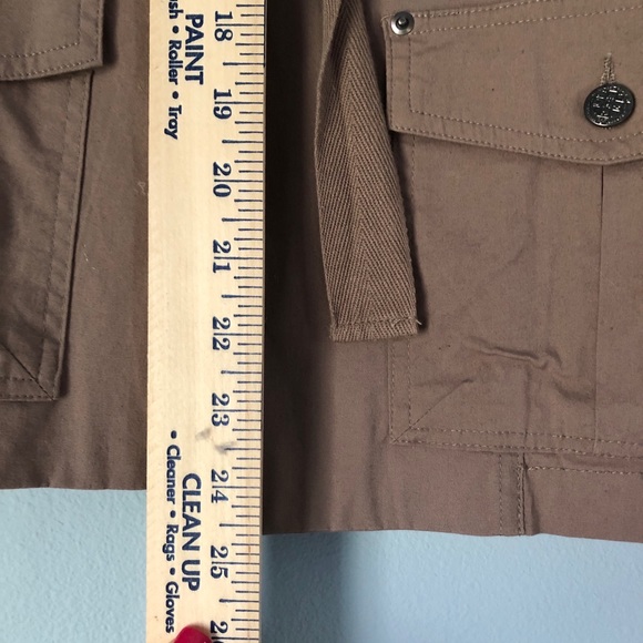 G.I.L.I 3/4 sleeve tie jacket medium tan - Picture 4 of 11